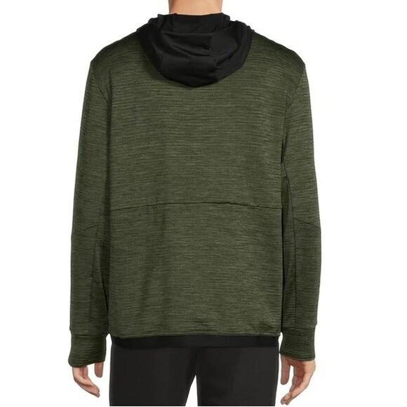 Mens 2XL Russell Performance Pullover Hoodie Olive and Black NEW - Picture 2 of 2